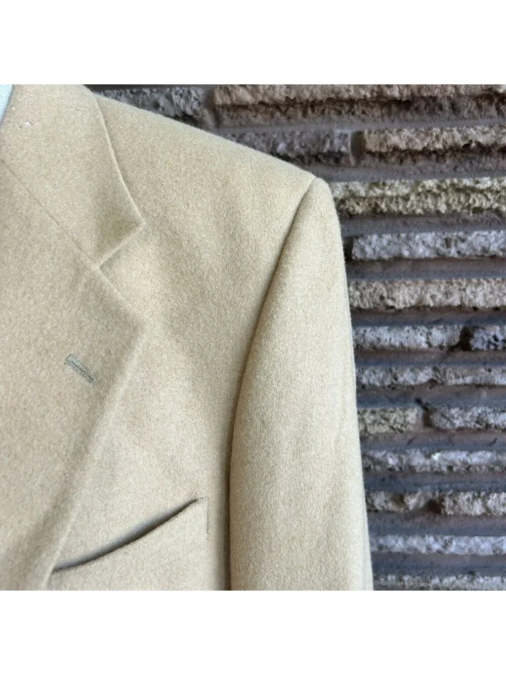 Haspel 100% Camel Hair Men's Tan Blazer Sport Coat Vintage Size 40S